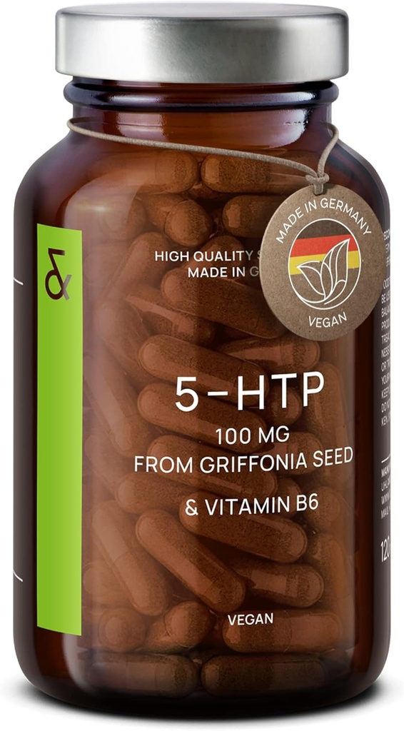 CLAV® 5-HTP 100mg + Vitamin B6 - Vegan 5HTP from Griffonia Seed Extract - 120 Capsules for Sleep & Mood Support - 4-Month Supply - Made in Germany 2