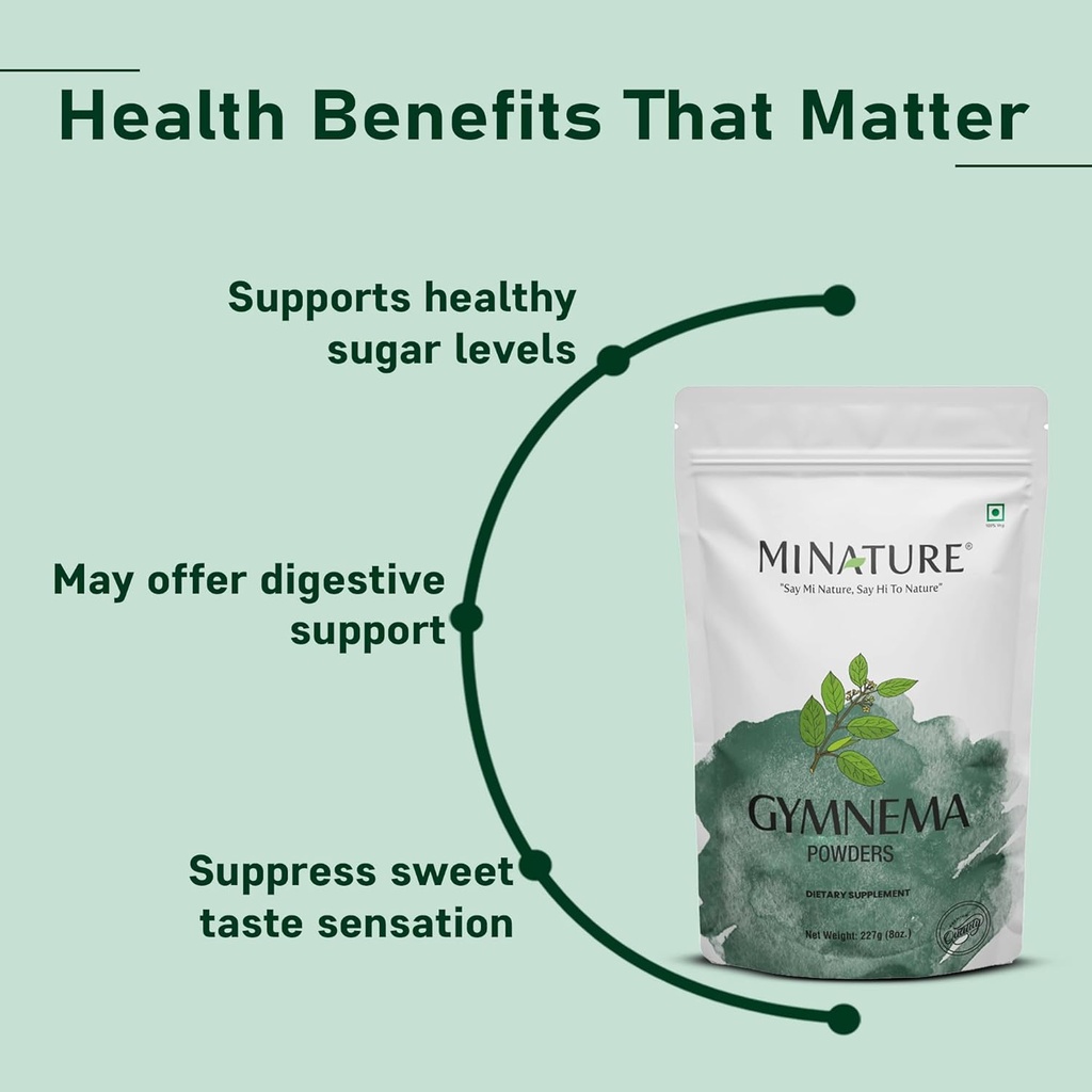 Mi Nature Gymnema Powder| 227g (8 oz)(0.5 lb) |Pure & Natural | Non-GMO, No Preservatives| Gurmar |Traditionally Used for Wellness Support 3