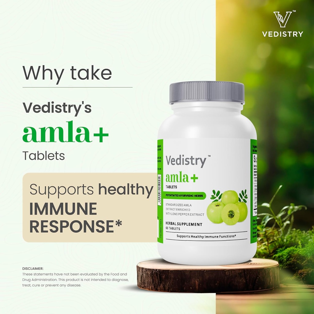 Amla+ Fruit Extract Supplement | 1100mg Indian Gooseberry Tablets with Long Pepper | Natural Vitamin C & Antioxidants for Immune Support, Vitality & Wellness | 60 Vegan Tablets 4