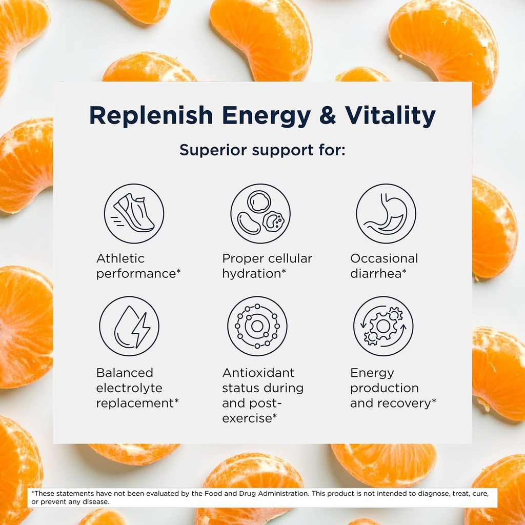 Designs for Health ElectroPure Hydration Packets, Clementine Flavor - Electrolytes Powder with Vitamin C, Magnesium, Zinc, and Potassium - with Stevia and Monk Fruit Sweetener (14 Stick Packets) 5