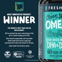 Ocean Saving Omega, Algae Omega 3, DHA Supplement, 4-Month Supply, Sustainably Sourced, Highest Levels of DHA per Capsule (440 mg), w/DPA 3