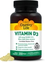 Country Life Vitamin D3 5000 IU for Immune and Bone Health, Calcium Absorption, and Colon Health - Sustainable Source from Lanolin, Available in Various Strengths 2