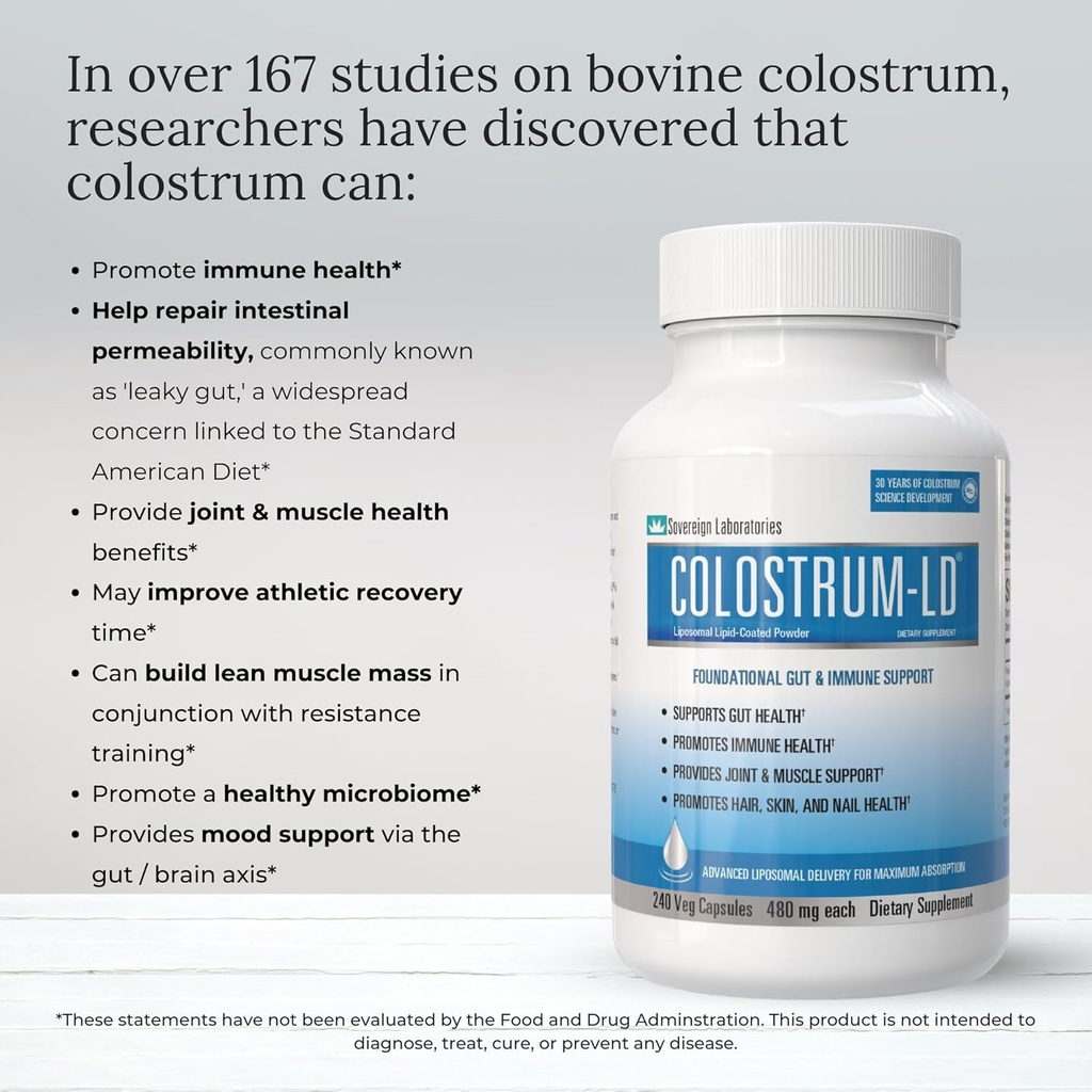 Colostrum-LD Colostrum Capsules - 120 Count - Liposomal Delivery 4