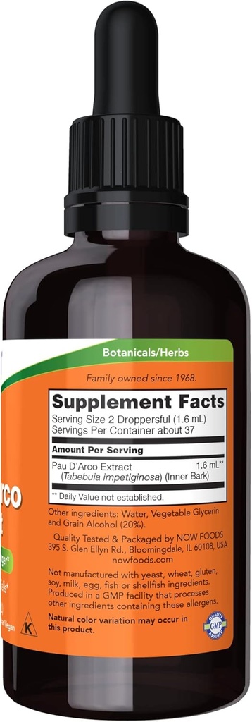 NOW Foods Supplements, Pau D'Arco Extract Liquid with Dropper, Free Radical Scavenger*, 2-Ounce 3