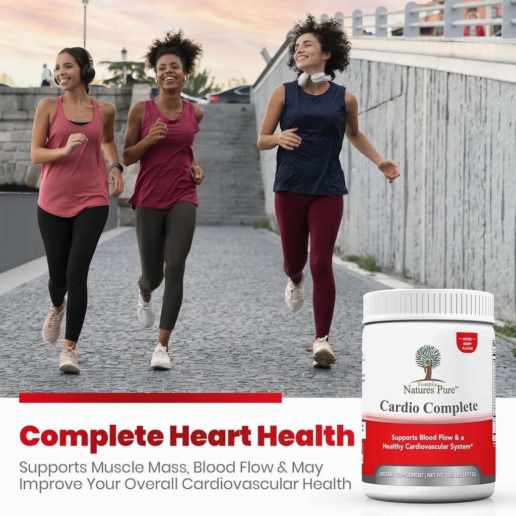 Simply Natures Pure Cardio Complete with 5,000 L-Arginine, 1,000mg L-Citrulline, and Hawthorn Berry - Heart Health & Cardiovascular Support Powder Supplement and 3-in-1 Nitric Oxide Booster 4