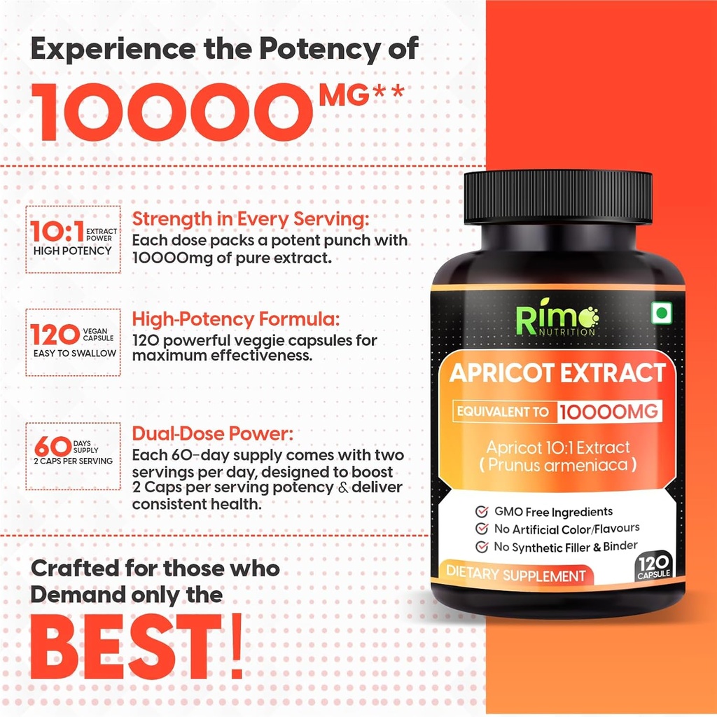 Apricot Capsules (120 Capsules) (Pack of 1) 4