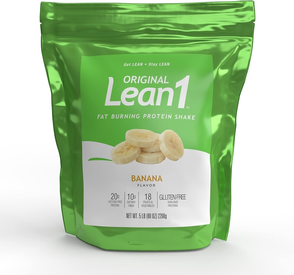 Lean1 Vanila, Meal Replacement Protein Shake, 44 Servings in a 5lb Bag 6