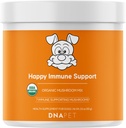 Happy Immunity USDA Certified Organic Mushroom Complex for Dogs, Organic Cordyceps Shiitake Reishi, Vegan Mushroom Blend Powder Canine Supplement, Advanced Mushroom Mix, Non-GMO, 3.5 oz 2