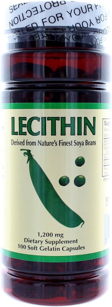 NCB Lecithin 1200 Mg - 100 Soft Gelatin Capsules 2