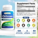 Best Naturals -- Chitosan -- 500 mg -- 120 Tablets 3