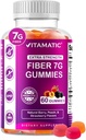 Vitamatic Prebiotic Fiber Gummies for Adults – 7g Fiber per Serving – 60 Pectin-Based Gummies Extra Strength, Zero Sugar Added – Supports Digestive Health & Regularity – Non-GMO, Vegan, Gluten-Free 2