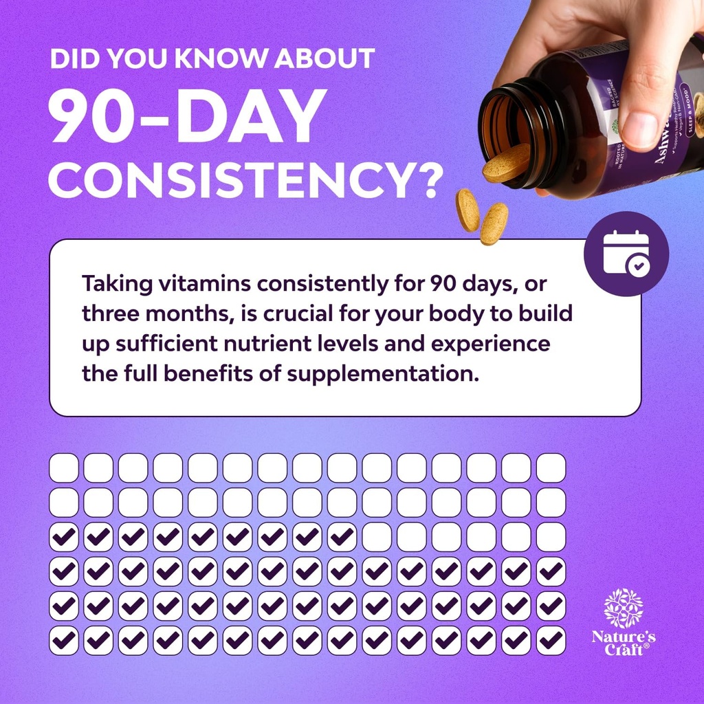 High Strength Organic Ashwagandha Supplements - Ashwagandha Organic Tablets for Mood Support & Hormone Balance for Women & Men - Root Extract Powder with Black Pepper for Better Absorption - 60 Ct 6