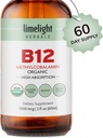 USDA Organic Vitamin B12 Liquid Drops – 5000 mcg Methylcobalamin – Sublingual, Fast-Absorbing Vegan Supplement – Energy, Metabolism, Brain, Heart & Immune Support – Alcohol-Free, 60 Servings, USA Made 3