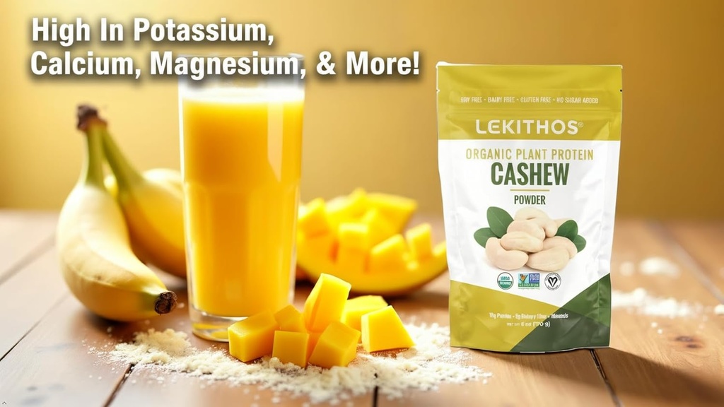 Organic Cashew Protein Cashew Powder - 6 oz - 10g Protein - Certified USDA Organic, Non-GMO Project Verified, No Added Sugars - Certified Vegan, Gluten Free 4