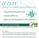 15 Day Cleanse Gut Support, Advanced Gentle Daily Colon Gut Cleanse Detox for Women & Men with Senna, Cascara Sagrada, Psyllium Husk and Probiotic, 15 Capsules 6