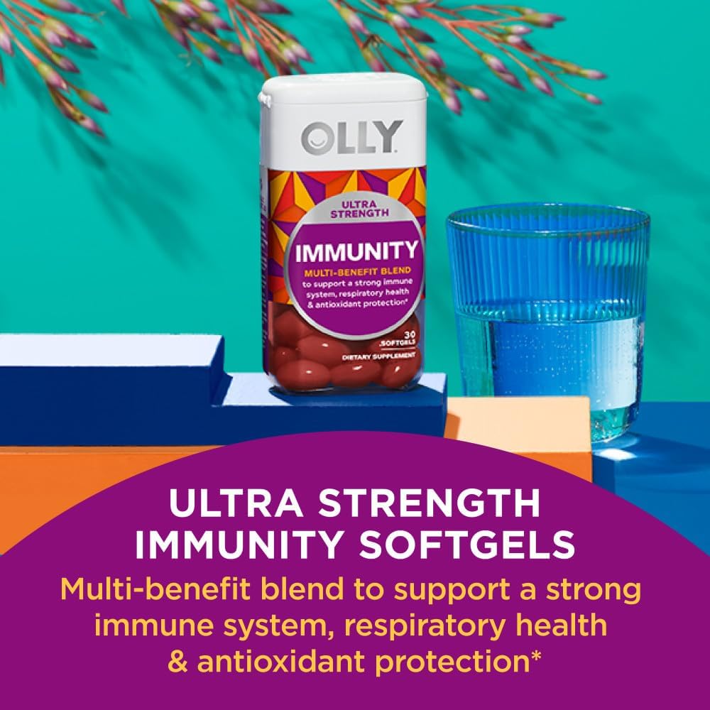 OLLY Ultra Strength Immunity Softgels, Immune and Respiratory Support, Zinc, Vitamin C + D, Supplement, 30 Day Supply - 60 Count 3