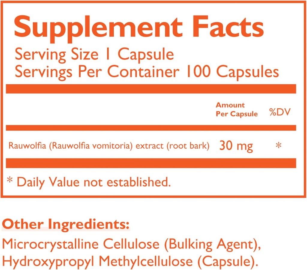 Beljanski® Products - Rovol V® Dietary Supplement - Rauwolfia Vomitoria Extract - 100 Capsules 3
