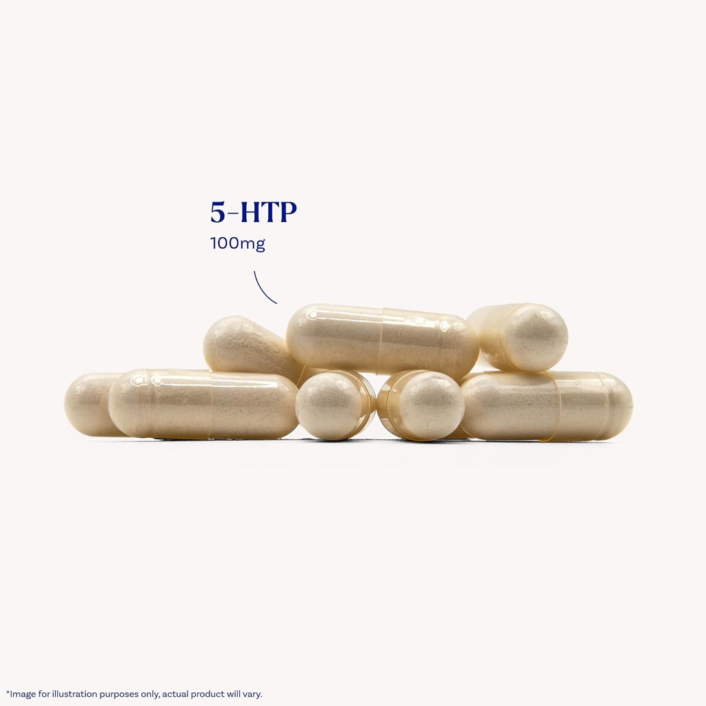 Natrol Mood + Stress 5-HTP 100 mg, Dietary Supplement for a Balanced Mood, Capsules for Adults, 30 Capsules, Up to a 30 Day Supply 5