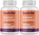 N-Acetyl L-Cysteine 600mg (NAC) (120 Vegetarian Capsules) (120 x 2) - No Stearates - Vegan - No Fillers - No Silica - No Gelatin - Gluten Free - Non GMO 2
