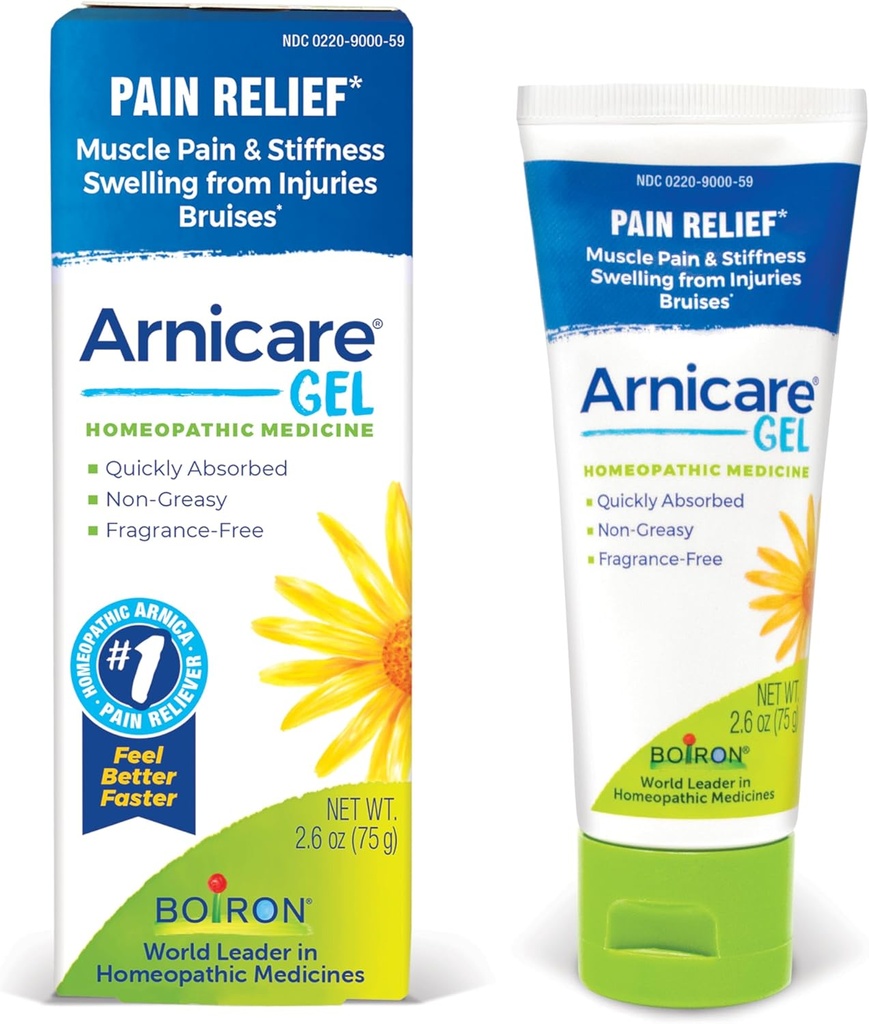Boiron Arnicare Gel for Relief of Joint Pain, Muscle Pain, Muscle Soreness, and Swelling from Bruises or Injury - Non-greasy and Fragrance-Free - 2.6 oz 2