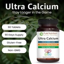 Pure Nutrition Ultra Calcium 1000mg with VIT D3 + K2 | 180 Tabs (90 X Pack of 2) | Highly absorbable Calcium Supplement with Calcium Citrate Malate, VIT D3, K2, Moringa Oleifera, Magnesium and Zinc. 5