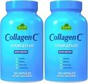 ALFA VITAMINS CollagenC Anti-Aging Nutritional Supplement for - Skin, Nails & Hair Rejuvenation - Supports Bone & Muscle Health - Made in USA - 120 Capsules - 2 Pack 2