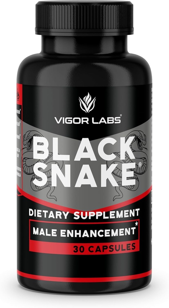 Black Snake by VIGOR LABS - Male Enhancement Capsules (30 Capsules), Boosts Blood Flow, Size and Hardness. Powerful Proprietary Blend of Natural Ingredients. Made in The USA 2