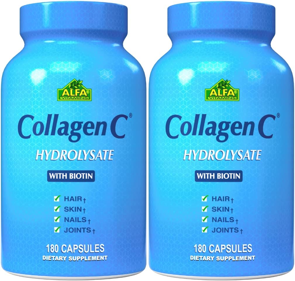 ALFA VITAMINS CollagenC Anti-Aging Nutritional Supplement for - Skin, Nails & Hair Rejuvenation - Supports Bone & Muscle Health - Made in USA - 120 Capsules - 2 Pack 5