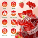 Calcium Citrate Gummies, Sugar Free Calcium Citrate 1000mg for Muscle Healthy, Absorption Calcium Supplements for Adults & Kids, Strawberry, 60 Count 6