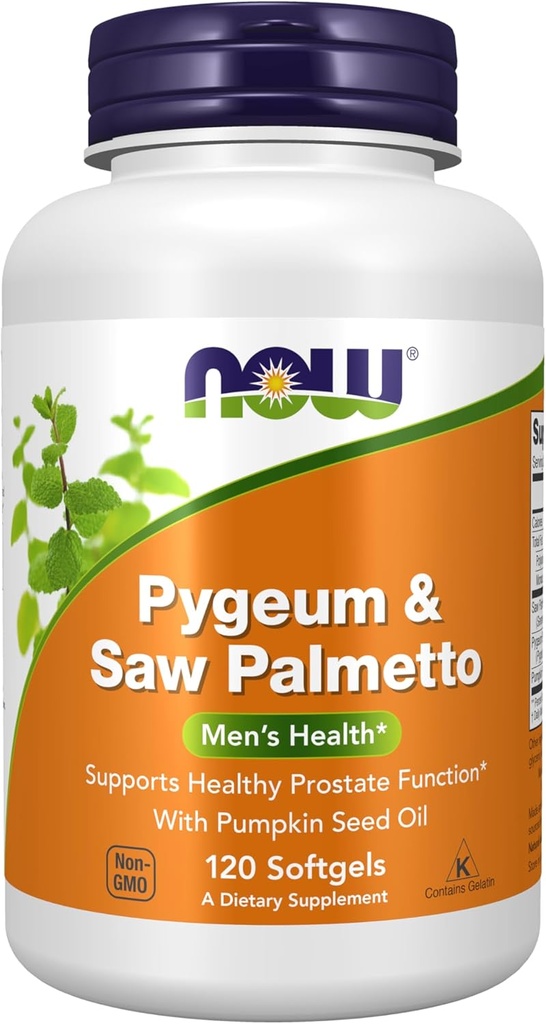 NOW Foods Pygeum & Saw Palmetto 120 Softgel (Pack of 2) 2