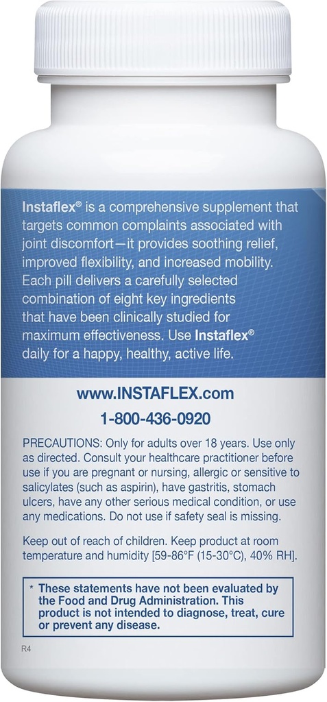 Instaflex Joint Support Supplement - Clinically Studied Joint Relief Blend of Glucosamine, MSM, White Willow, Turmeric, Ginger, Cayenne, Hyaluronic Acid - 180 Capsules 4