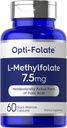 Carlyle L Methylfolate 7.5 mg | 60 Capsules | Optimized and Activated | Non-GMO, Gluten Free | Methyl Folate, 5-MTHF | by Opti-Folate 2