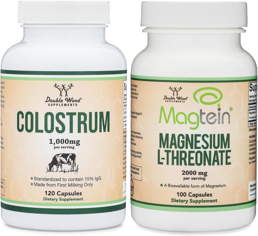 Colostrum Supplement (120 Capsules) and Magnesium L-Threonate (100 Capsules) 2