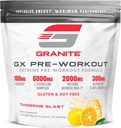 Granite GX Pre Workout Supplement, Tangerine Blast Flavor, Supports Focus, Energy, & Performance with Teacrine, L-Citrulline, Betaine, & A-GPC (20 Servings) 2