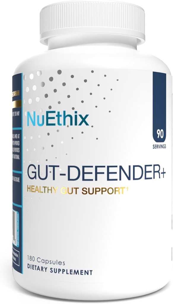 NuEthix Formulations Gut Defender+ Microbiome Balance Dietary Supplement, 180 Capsules, 90 Servings 2