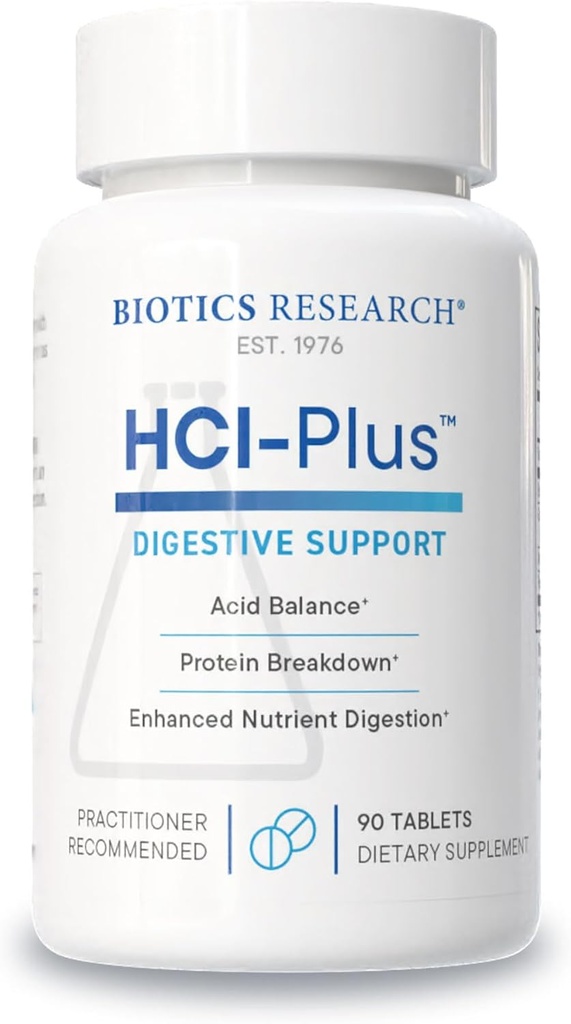 Biotics Research HCl Plus™, Supplies Betaine Hydrochloride, Pepsin, Glutamic Acid and More, Supports Healthy Digestion, 90 Tabs 2