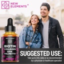 Liquid Biotin with Collagen & Saw Palmetto Extract for Women and Men | Hair Growth Supplement Drops | DHT Blocker | Prostate Support | Hair Skin and Nails Vitamins | Fast Absorption | Non-GMO 6