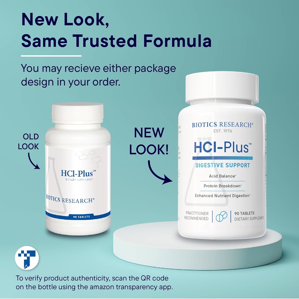 Biotics Research HCl Plus™, Supplies Betaine Hydrochloride, Pepsin, Glutamic Acid and More, Supports Healthy Digestion, 90 Tabs 5