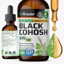 BIO KRAUTER Black Cohosh Root Tincture - Vegan Black Cohosh Supplements Women Support - Alcohol and Sugar Free - 2 Fl.Oz. 2