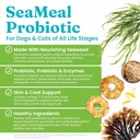 Solid Gold SeaMeal Cat Probiotic & Dog Probiotics for Digestive Health - Kelp Powder Dog & Cat Multivitamin Supplement w/Prebiotics & Digestive Enzymes for Skin, Coat, & Gut + Immune Support - 3.5oz 5