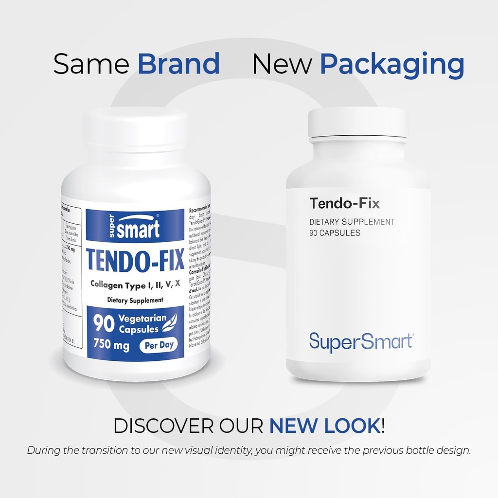 Supersmart - Tendo-Fix 750 mg Per Day - Increases Joint Mobility with Collagen | Non-GMO & Gluten Free - 90 Vegetarian Capsules 3