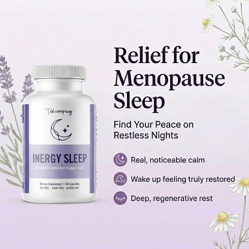 BB Company inergySLEEP | Natural Sleep Supplement & Sleep Aid for Deep Sleep, Helps to Calm & Relax | Magnesium, Lemon Balm, Black Cohosh, GABA, Holy Basil | Packaging Vary | 30 Ct 4