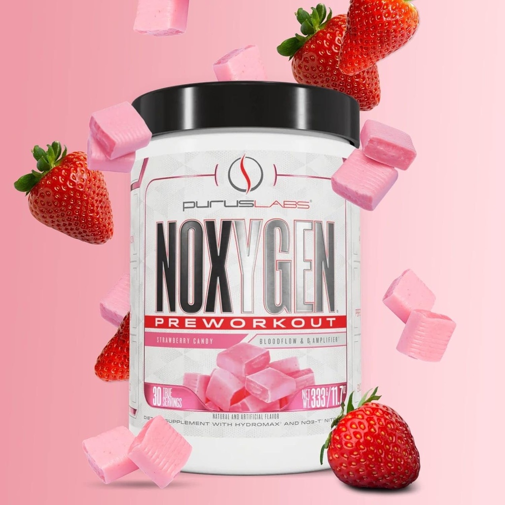 Purus Labs NOXYGEN PREWORKOUT Powder, 30 Servings (Strawberry Candy) 3
