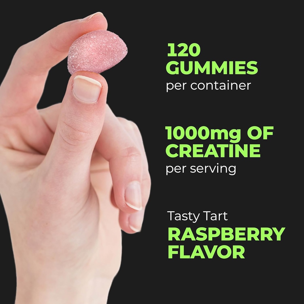 PurePremium Creatine Supplements for Men/Women - Non-GMO Creatine Monohydrate Gummies 5g for Strength, Endurance Support, Muscle Recovery - 120 Gummies 5