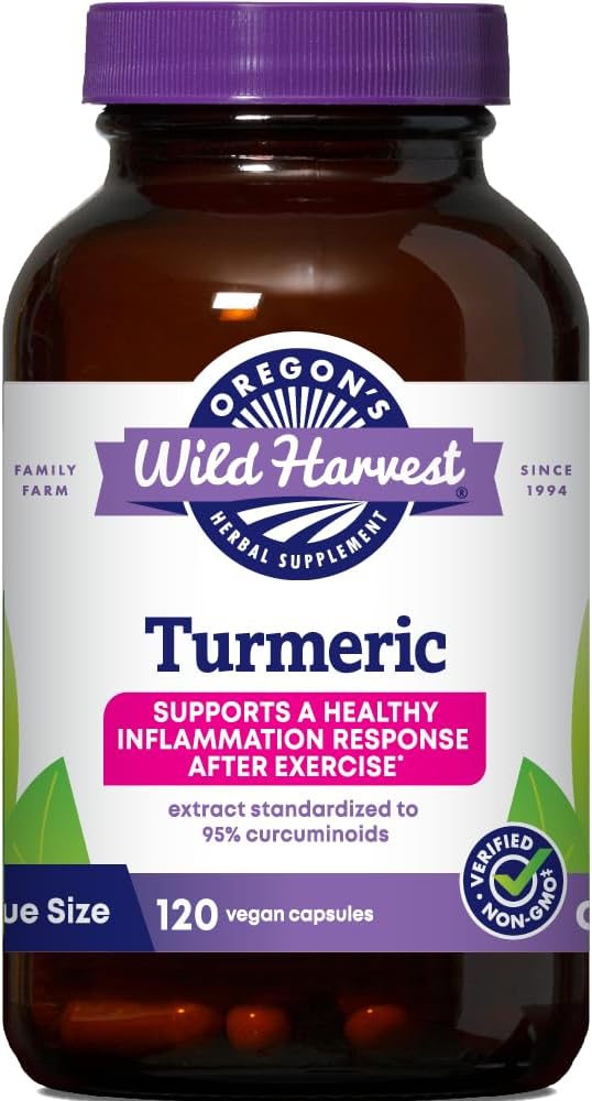 Oregon's Wild Harvest Turmeric 120 Vegan Capsules | Organic Turmeric Curcuminoids with Black Pepper for Better Absorption | Supports Healthy Inflammation Response and Joint Health | Non GMO 2