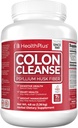 Health Plus Colon Cleanse Digestive Support | All Natural Daily Fiber for Toxin Elimination To Reduce Bloating | Supports Heart Health | 48 Ounces, 194 Servings 2