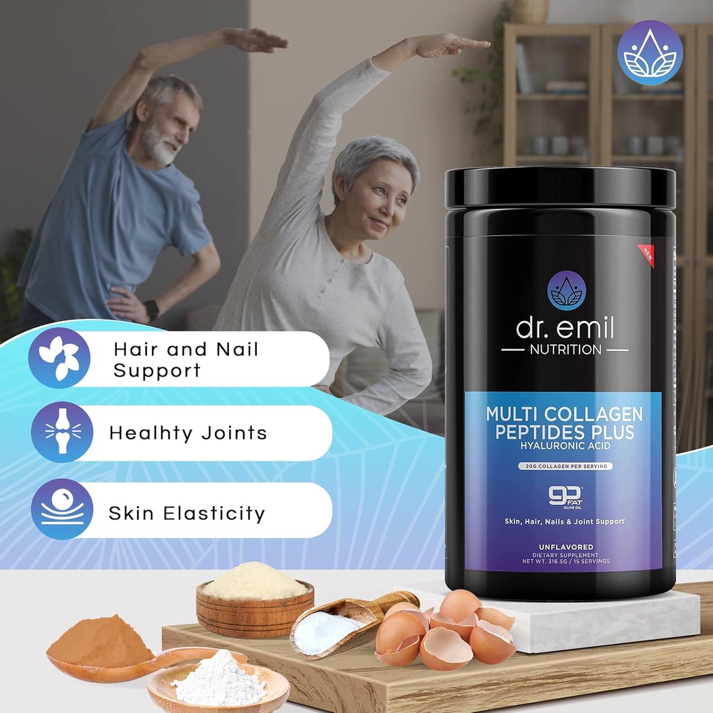 DR. EMIL NUTRITION Complete Multi Collagen Bundle - Double The Collagen & Double The Hair, Skin & Nails Benefits - Collagen Peptide Pills & Collagen Powder Bundle (15 Servings) 4