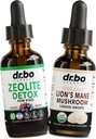 Zeolite Detox & Lions Mane Drops - Zeolite for Kids & Adults with Vitamins B12 & D, Clinoptilolite Gentle Body Daily Detox Cleanse - Organic Lion's Mane Mushroom Liquid Drops for Focus, Fog, Brain 2