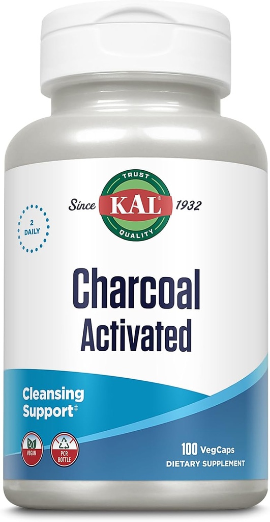 KAL Charcoal, Activated Coconut Shell 280mg | 100ct 2