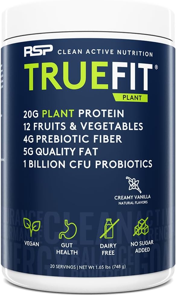 RSP TrueFit Vegan Protein Powder Meal Replacement Shake, Plant Based Protein + Organic Fruits & Veggies, Fiber & Probiotics, Gluten Free, Dairy Free 2